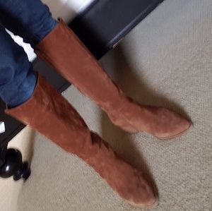 👢👡ITALEAU VERO CUOIO SUEDE LEATHER BOOTS